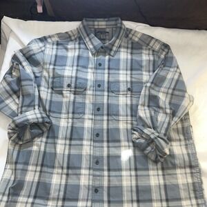 Guide Series Shirt‎ Mens 2xl  Thin Plaid Shirt Western Pretty Blue 236
